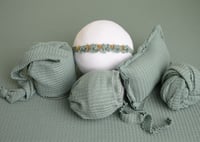 Image 1 of Sage Teal Leaf Snuggle Weave- Curated Colors set 