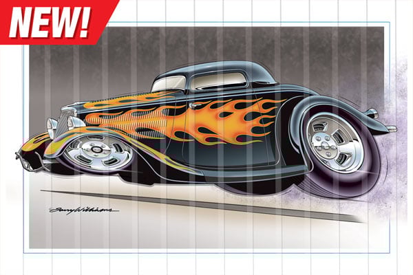 Image of NEW! "Hot Rod Heat" Print: 18 x 12"