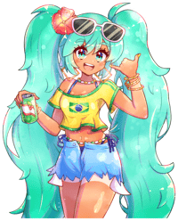 Brazilian Miku Sticker