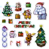 Image 1 of Merry Christmas 2025 Sticker/Magnet Sets (16 Pieces) [LIMITED]