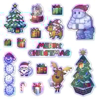 Image 3 of Merry Christmas 2025 Sticker/Magnet Sets (16 Pieces) [LIMITED]
