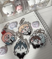 Image 1 of Chainsaw Man x Chiikawa Acrylic Charms