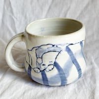 Image 1 of Blue curved Sleepy Mug
