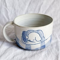 Image 1 of Short Blue Sleepy Mug