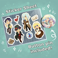 TSFHJ Sticker Sheet (+Button Pin)