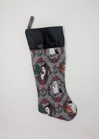 Image 2 of Ghost and Black Cat Spooky Christmas Stocking (Spookmas)