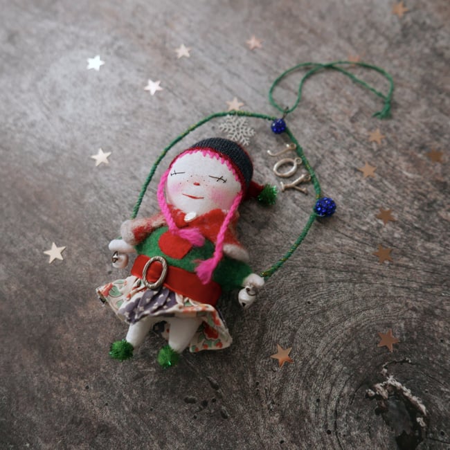 "JOY" pixie decoration