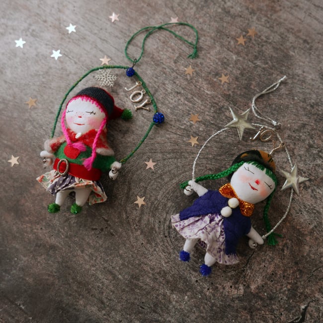 "JOY" pixie decoration