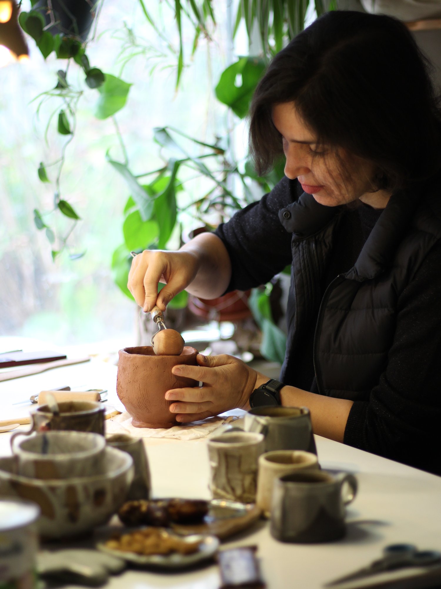 Image of Make your Kurinuki cup through a meditative process
