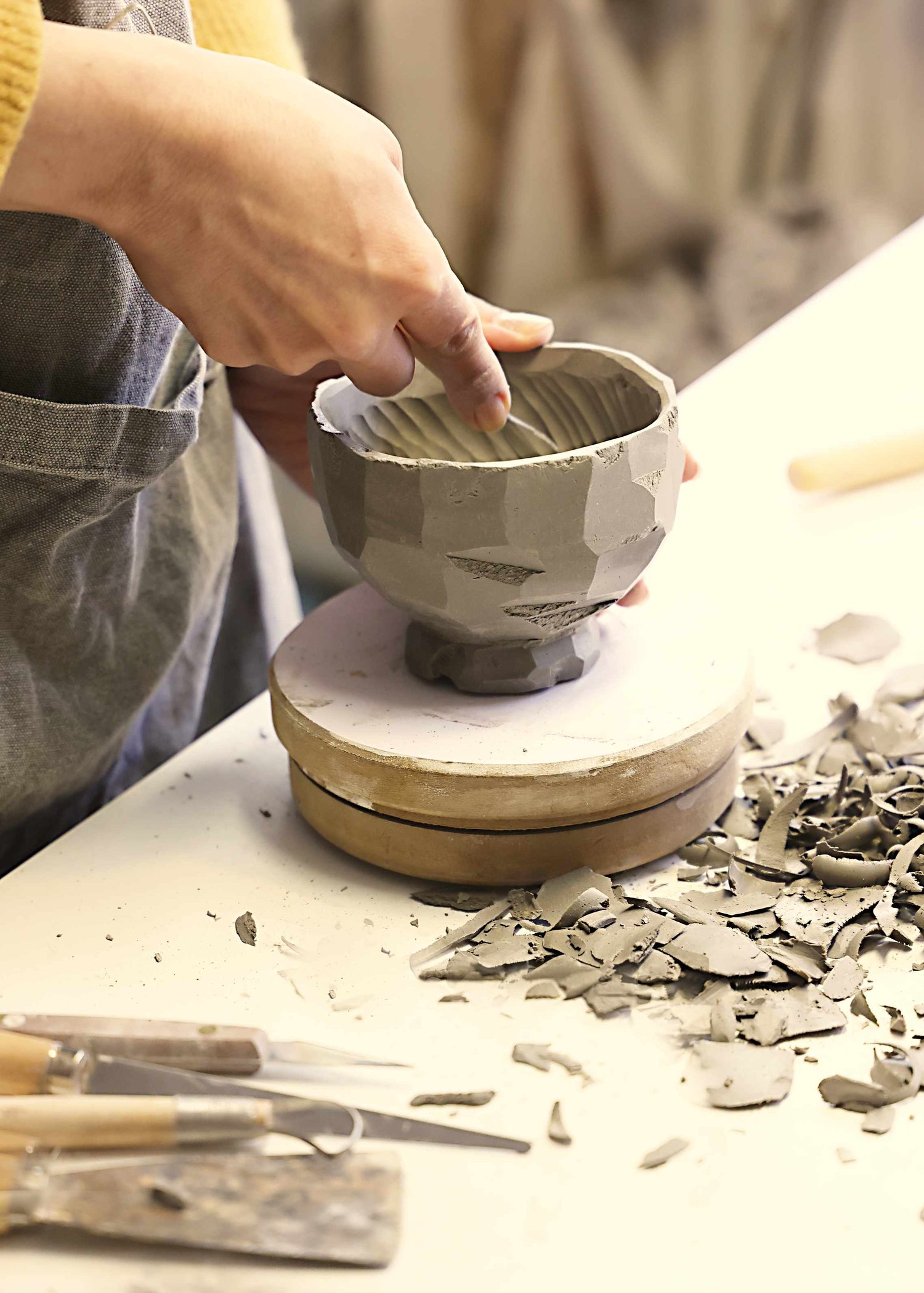 Image of Make your Kurinuki cup through a meditative process