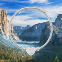 Psalm 23 Engraved Heart Cuff Bracelet 