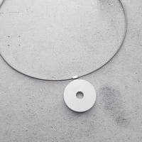 Image 3 of Large First Exploration Pendant in Slate Blue or Red