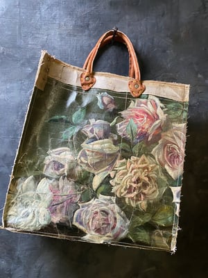 Image of one of kind painting bag - rose is a rose