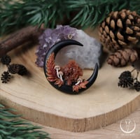 CUSTOM LISTING for Kristhania - Autumn Forest Crystal Moon necklace