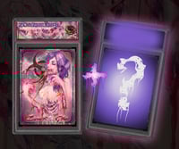 Image 1 of Preorder Limited Edition "Zombie Girl" Holographic Trading Card Slab + Mystery Card Slab