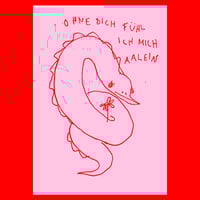 Postkarte "Ohne dich fühl ich mich aalein"