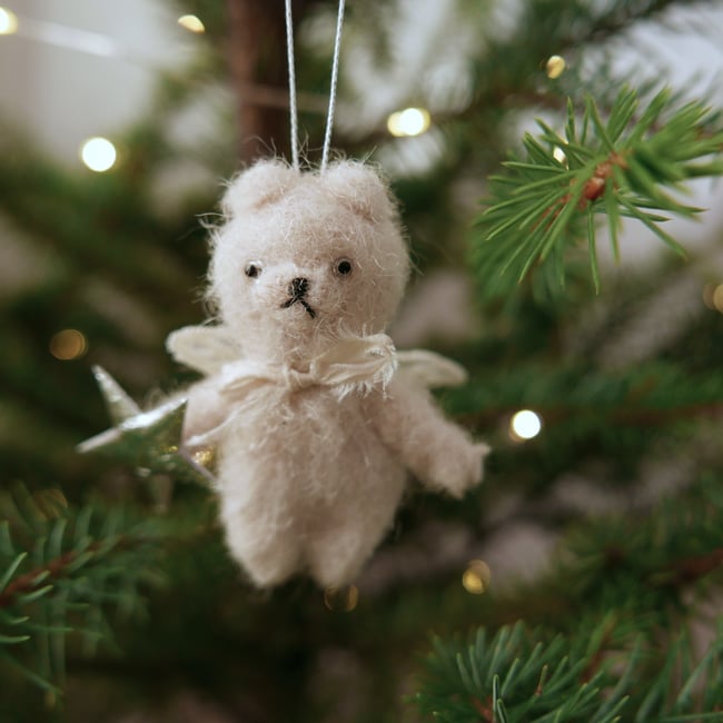 star teddy ornament