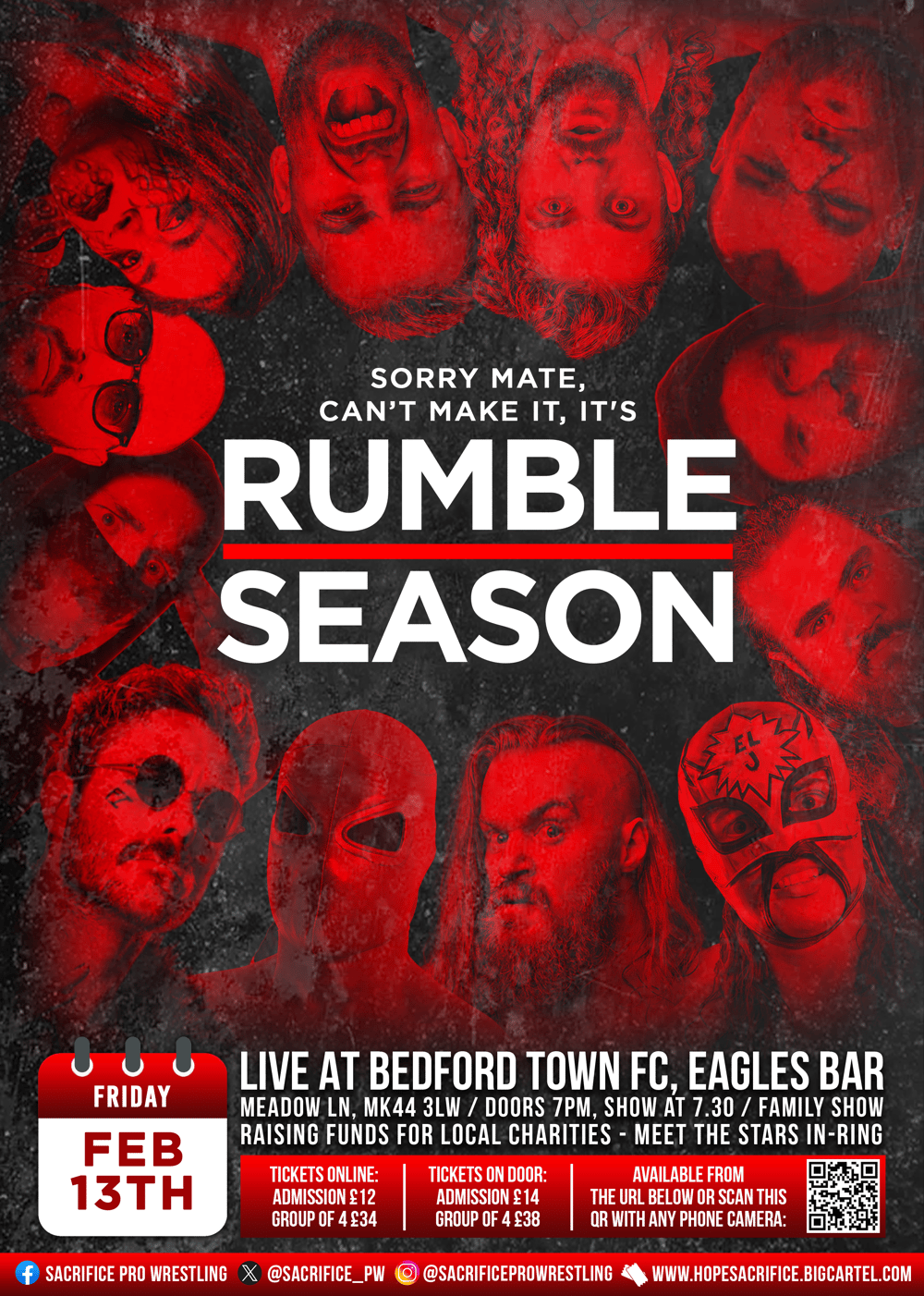 Image of [FAMILY/GROUP OF 4 TICKET] - Fri Feb 13 - Rumble Season
