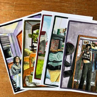 lot de 5 cartes postales
