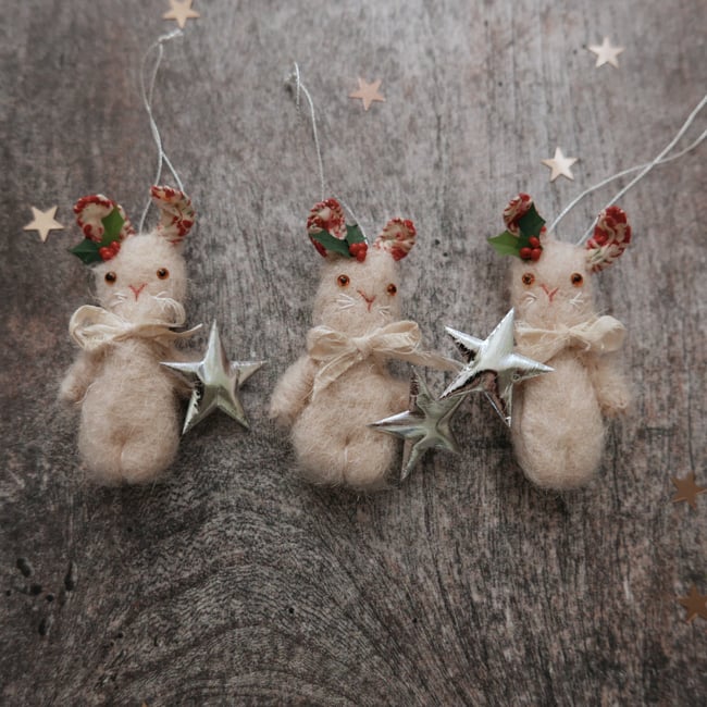star bunny ornament