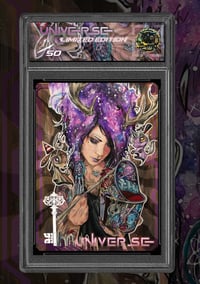 Image 2 of Preorder Limited Edition "Universe" Holographic Trading Card Slab + Mystery Card Slab