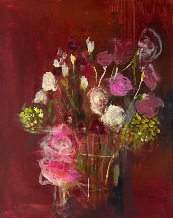 Image of Studio Flowers (Original Painting)