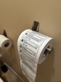 Image 1 of Toilet paper with haters’ comments