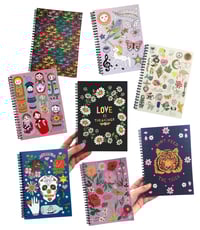 Image 1 of *SALE* A5 Spiral Bound Notebooks - Various Designs 