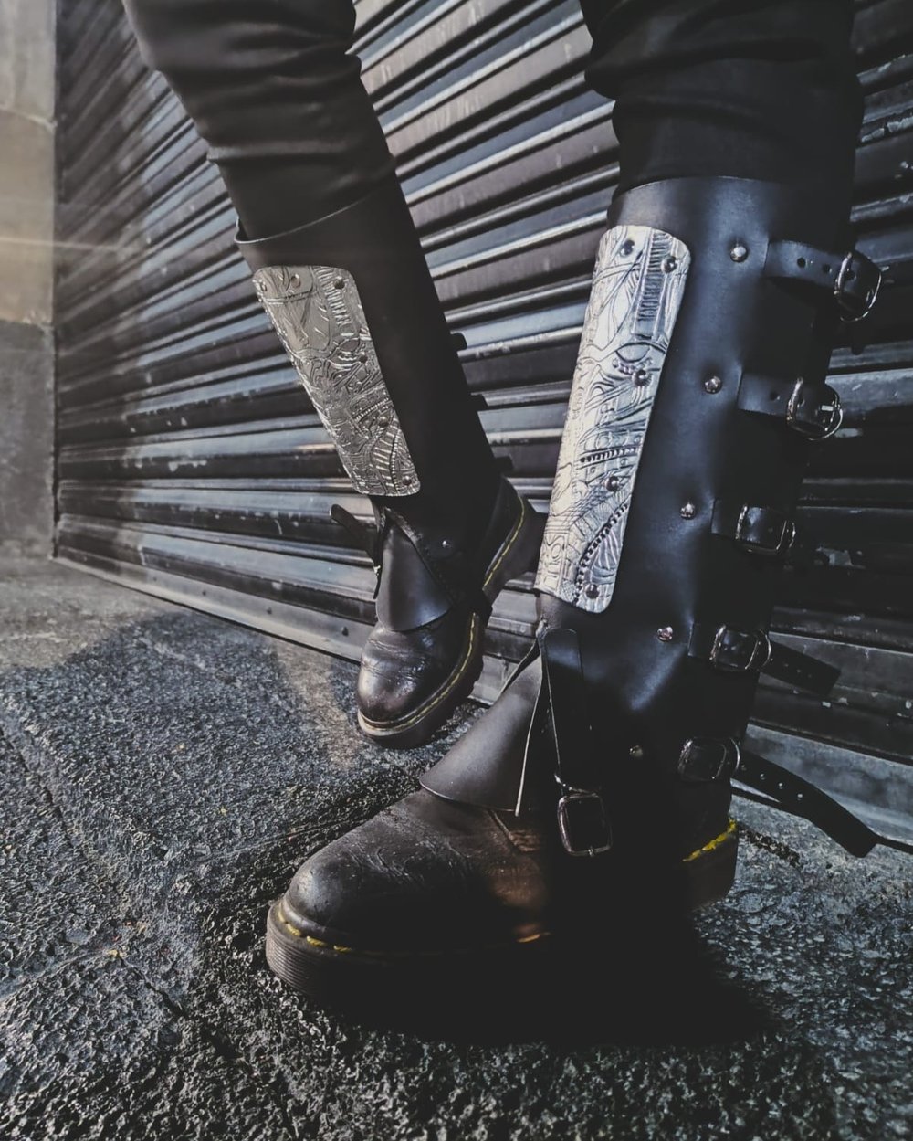 Ready to Ship Deviated Instinct Leather Gaiters