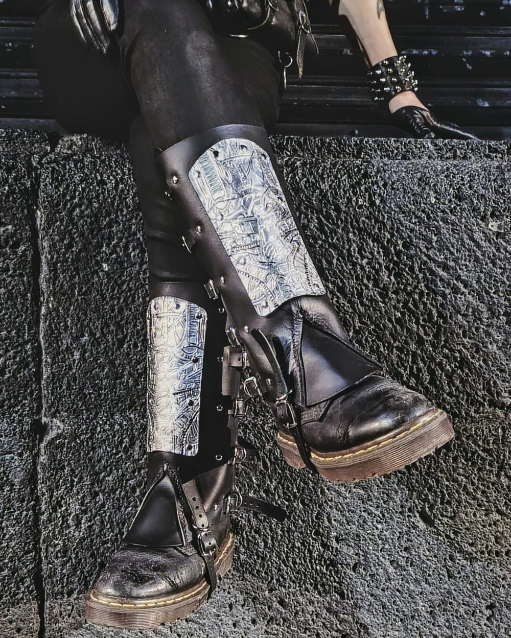 Ready to Ship Deviated Instinct Leather Gaiters