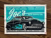 Image 1 of Joe's Auto Supply Mercury Linocut Print FREE SHIPPING