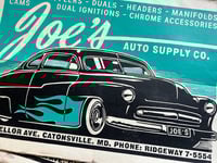 Image 2 of Joe's Auto Supply Mercury Linocut Print FREE SHIPPING