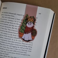 Image 2 of Magnetic Bookmark--Paprika Ghost With Flower Crown
