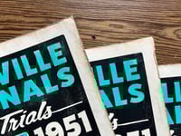 Image 3 of Bonneville Nationals 1951 Linocut Print (black/green edition) FREE SHIPPING