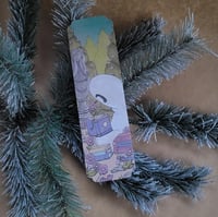 Image 1 of Traditional Bookmark--Swoopy Ghost Reading Garden