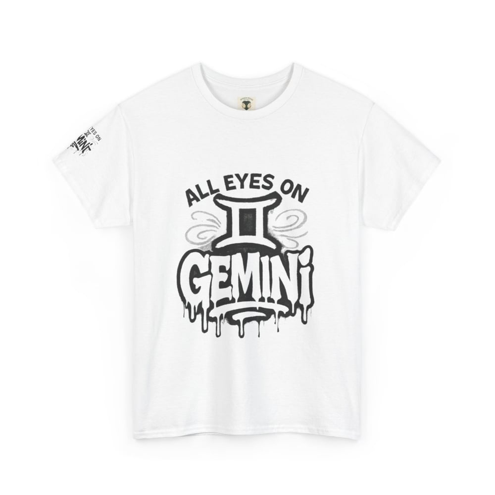 Image of Gemini Zodiac T-Shirt "All Eyes on Gemini" "Caught You Lookin' Gemini" Astrologer Tee