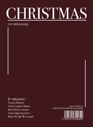 Image of CHRISTMAS MAGAZINE PSD TEMPLATE 8 x 10