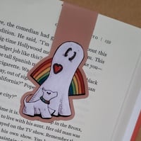 Image 2 of Magnetic Bookmark--Rainbow Pride Swoopy