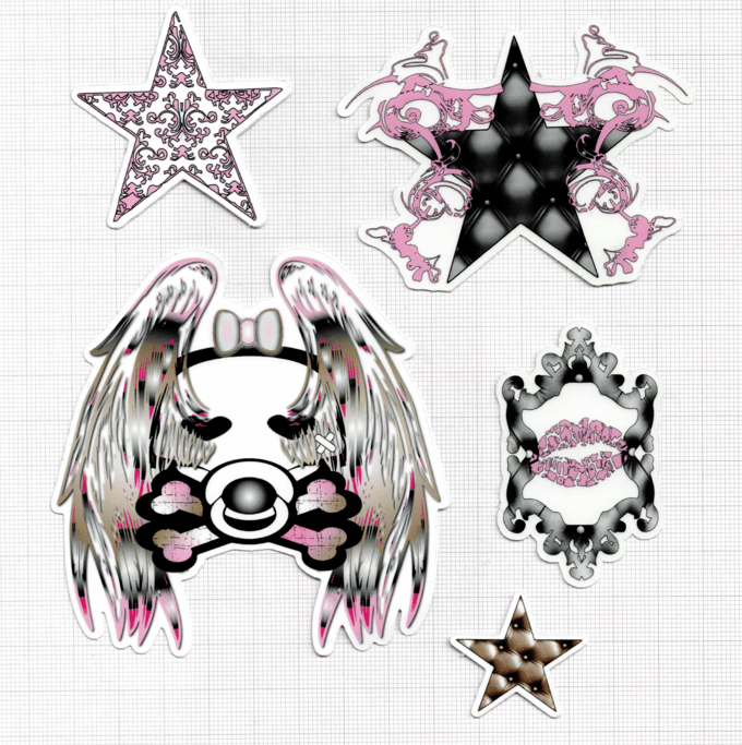 Image of Set of five stickers