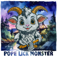 Image 4 of Framed Set of 3 Cute Midwest Cryptid watercolor paintings