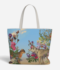 Image 1 of Cat and Dog Tote Bag