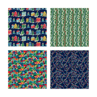 Image 4 of "Merry" Fabric Bunting in Navy, Red and Green