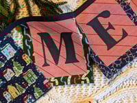 Image 2 of "Merry" Fabric Bunting in Navy, Red and Green