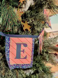Image 6 of "Merry" Fabric Bunting in Navy, Red and Green