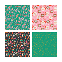 Image 4 of "Jolly" Fabric Bunting in Teal, Pink and Red