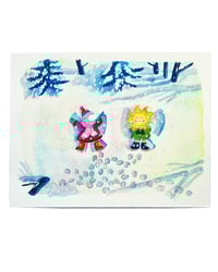 Image 1 of A5 - Les anges de neige - illustration originale