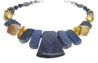 Image 1 of NEW ONE OFF Lapis Lazuli with Amber Necklace 