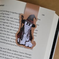 Image 2 of Magnetic Bookmark--Swoopy Ghost Wearing Wizard Costume