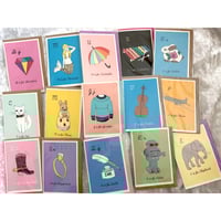 Image 5 of Surprise Pack of 15 Alphabet Cards  - As seen in Liberty London!