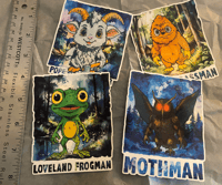 Image 2 of Cute Midwest Cryptid Sticker (Set of 4)